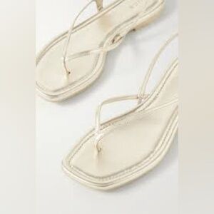 - Vince deana metallic leather slingback sandals - champagne